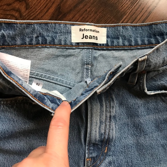 Women's Reformation Georgia Retro High Rise Flare Denim Jeans 28 Medium Wash - Picture 4 of 10